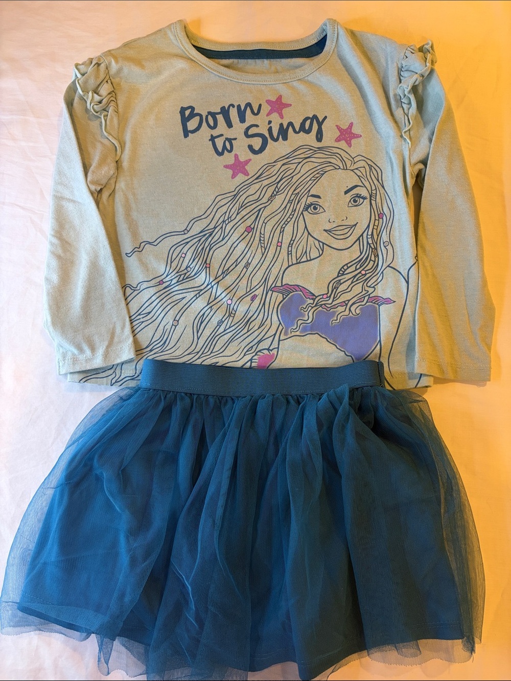 Disney Girls Teal Blue Tulle Skirted Bottoms